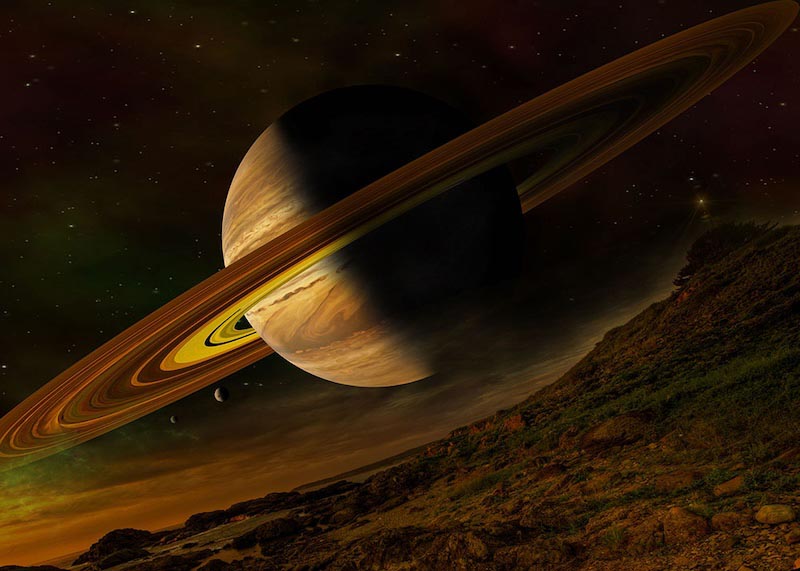 Saturne wallpaper mural