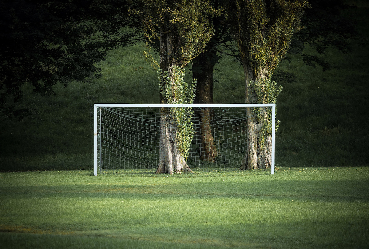 Terrain de Football Euphorie en Zone Finale wallpaper mural