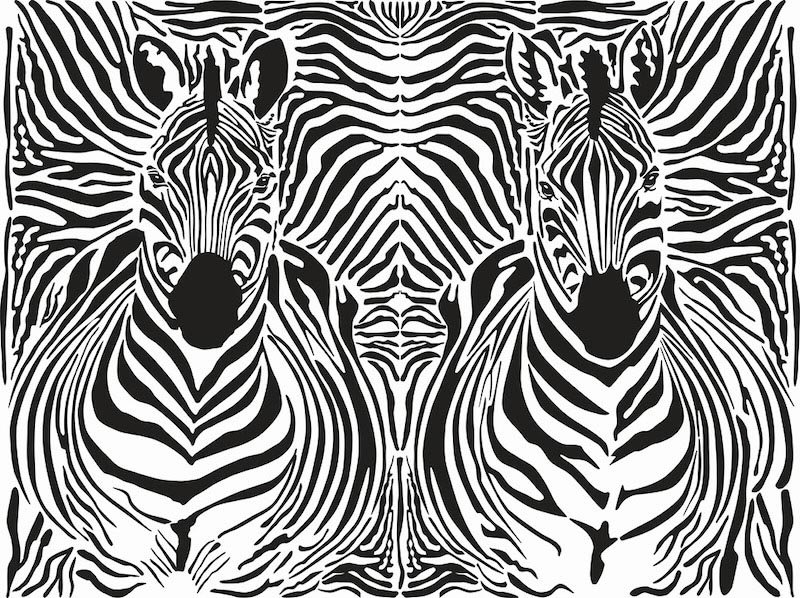 Rayures de Zèbre wallpaper mural