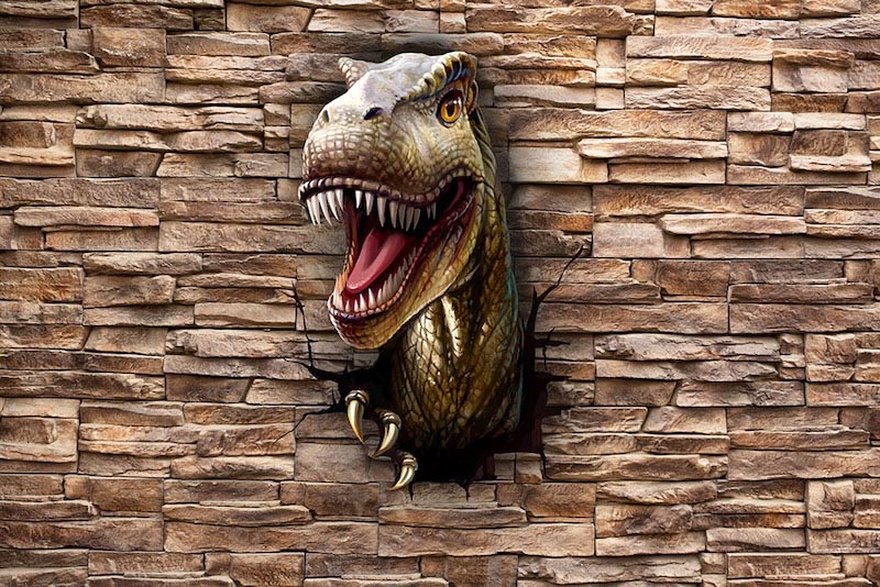 Attaque de Dinosaures wallpaper mural