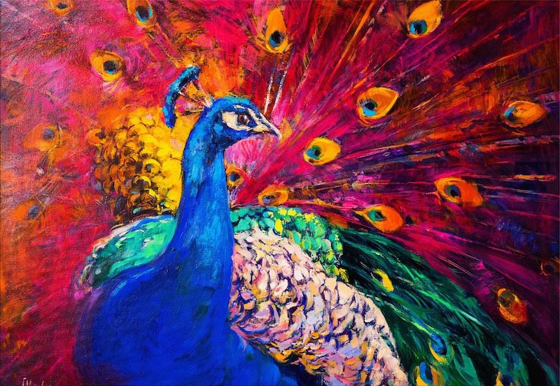 Portrait du paradis des plumes wallpaper mural
