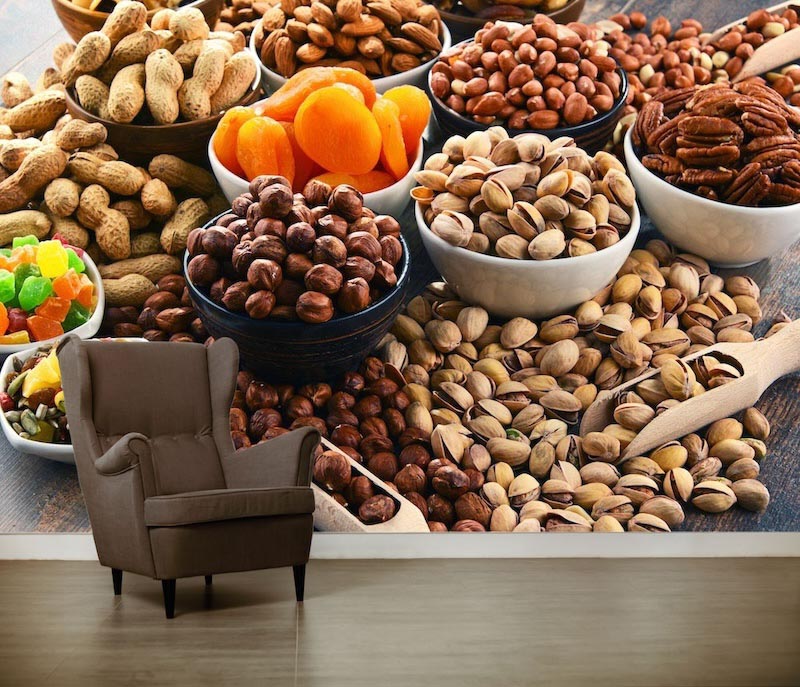 Magasin De Fruits Secs - Décor Papier Peint Photo Appliqué