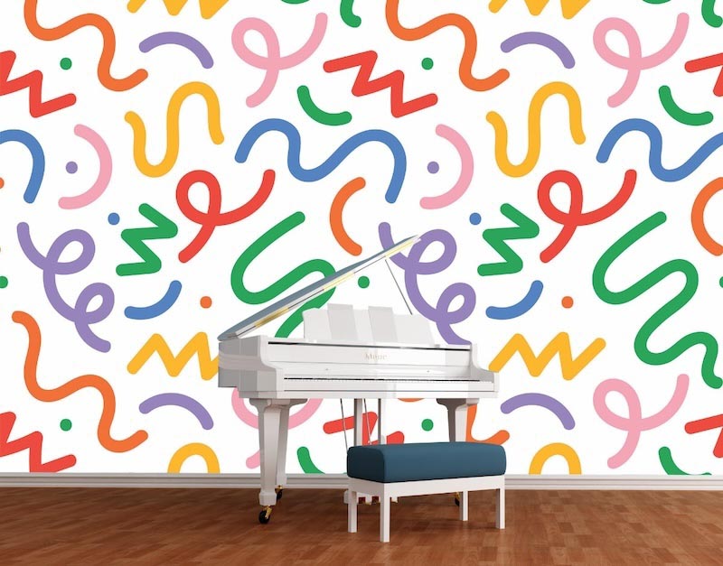 Symphonie Circulaire Colorée Image Murale Papier Peint Appliquée Sur Le Mur