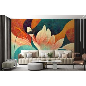 Paysage floral onirique - Art abstrait