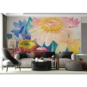 Grandes Fleurs Aquarelle