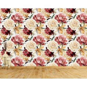Ensemble de Roses et de Motifs Floraux
