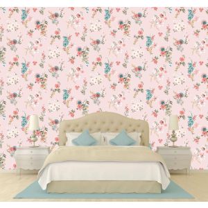 Mur de Fleurs Roses
