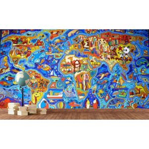 Carte du Monde Graffiti