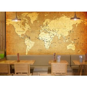 Matériau de Carte du Monde Usé