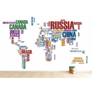 Carte du Monde avec Texte