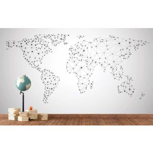 Carte du Monde Réseau Global