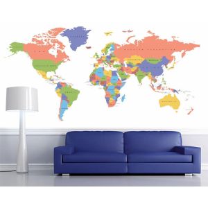 Carte du Monde avec Bordures Ovales