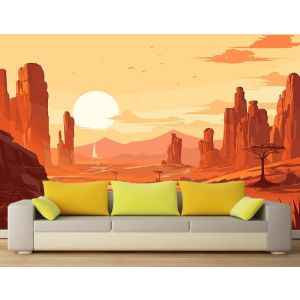 Splendeur du lever du soleil dans le désert