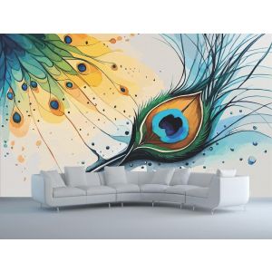 Fantaisie de plume de paon