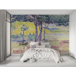 Paysage de Pins aux Couleurs Artistiques