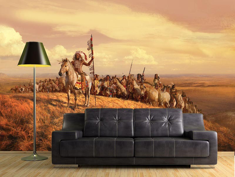 Indiens - Papier Peint Mural Appliqué