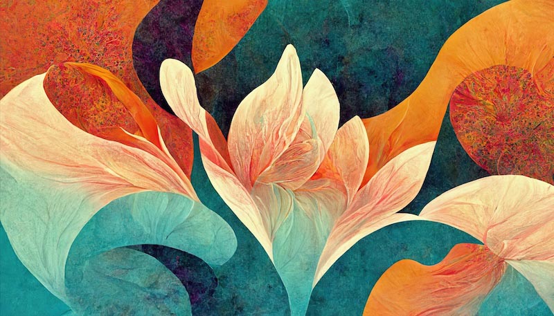 Image Murale Paysage Floral De Rêve Art Abstrait