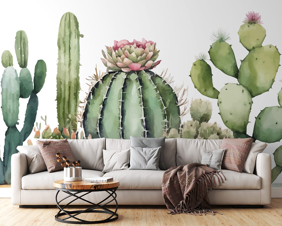 Papier Peint Jardin de Cactus - 2