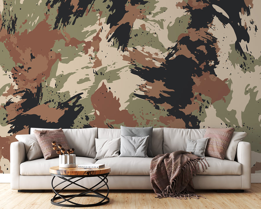 Papier Peint Camouflage Moderne - 2