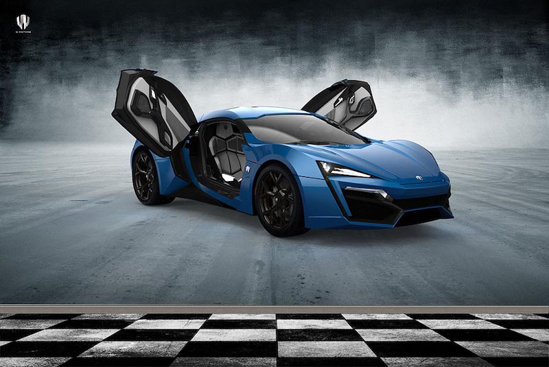 W Motors Lykan Hypersport - Décor Papier Peint Photo Appliqué