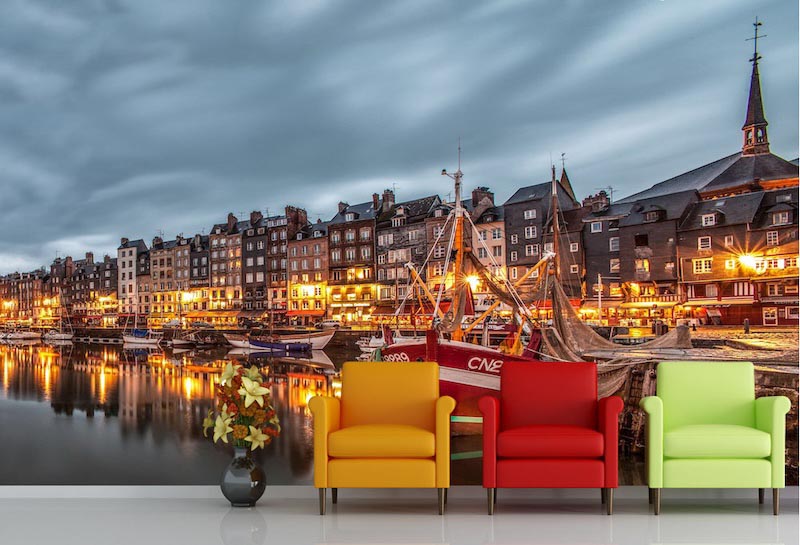 Marine Honfleur Europe - Décor Papier Peint Photo Appliqué