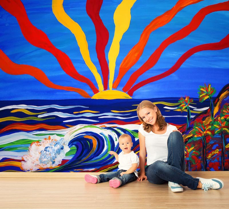 Couleurs Du Soleil - Papier Peint Mural Appliqué