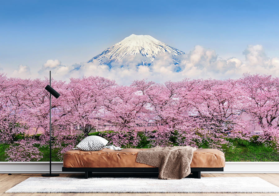 Papier Peint Mont Fuji Fleur de Cerisier - 2
