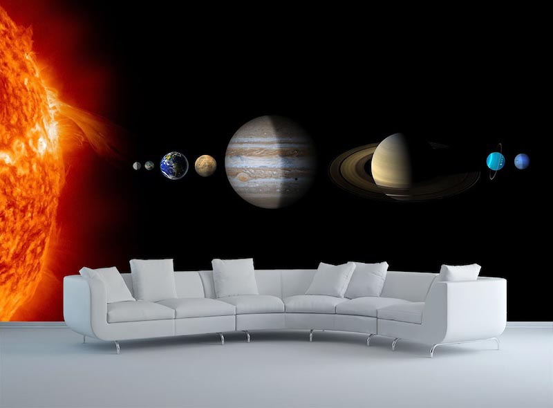 Système Solaire - Papier Peint 3D Pour Mur Appliqué