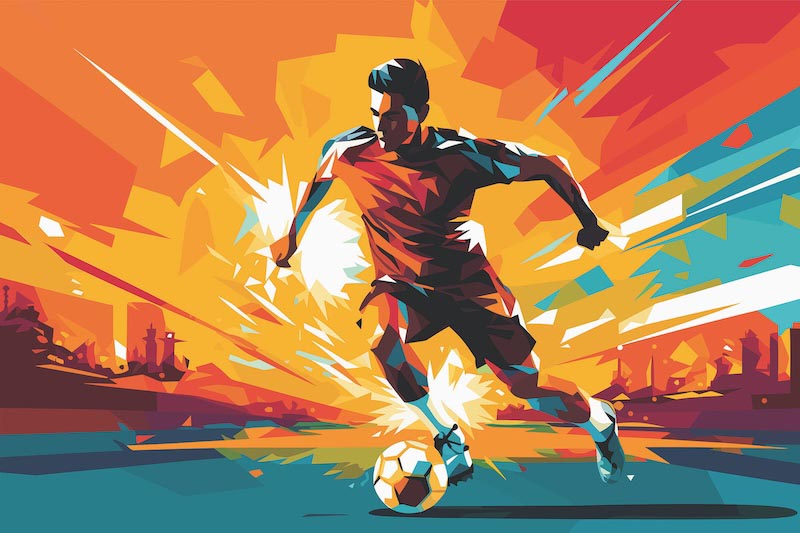 Image Murale Illustration Artistique Joueur De Football