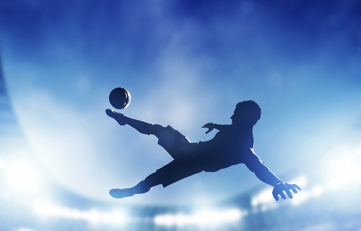 Image Murale Tir Artistique Joueur De Football