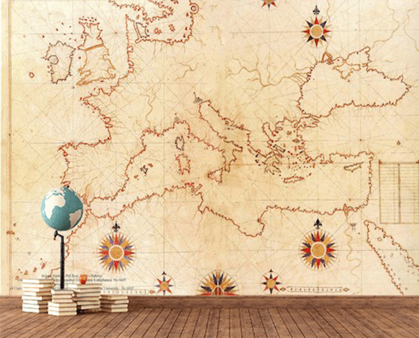 Papier Peint Carte du Monde et Fresque Murale de Carte - 3