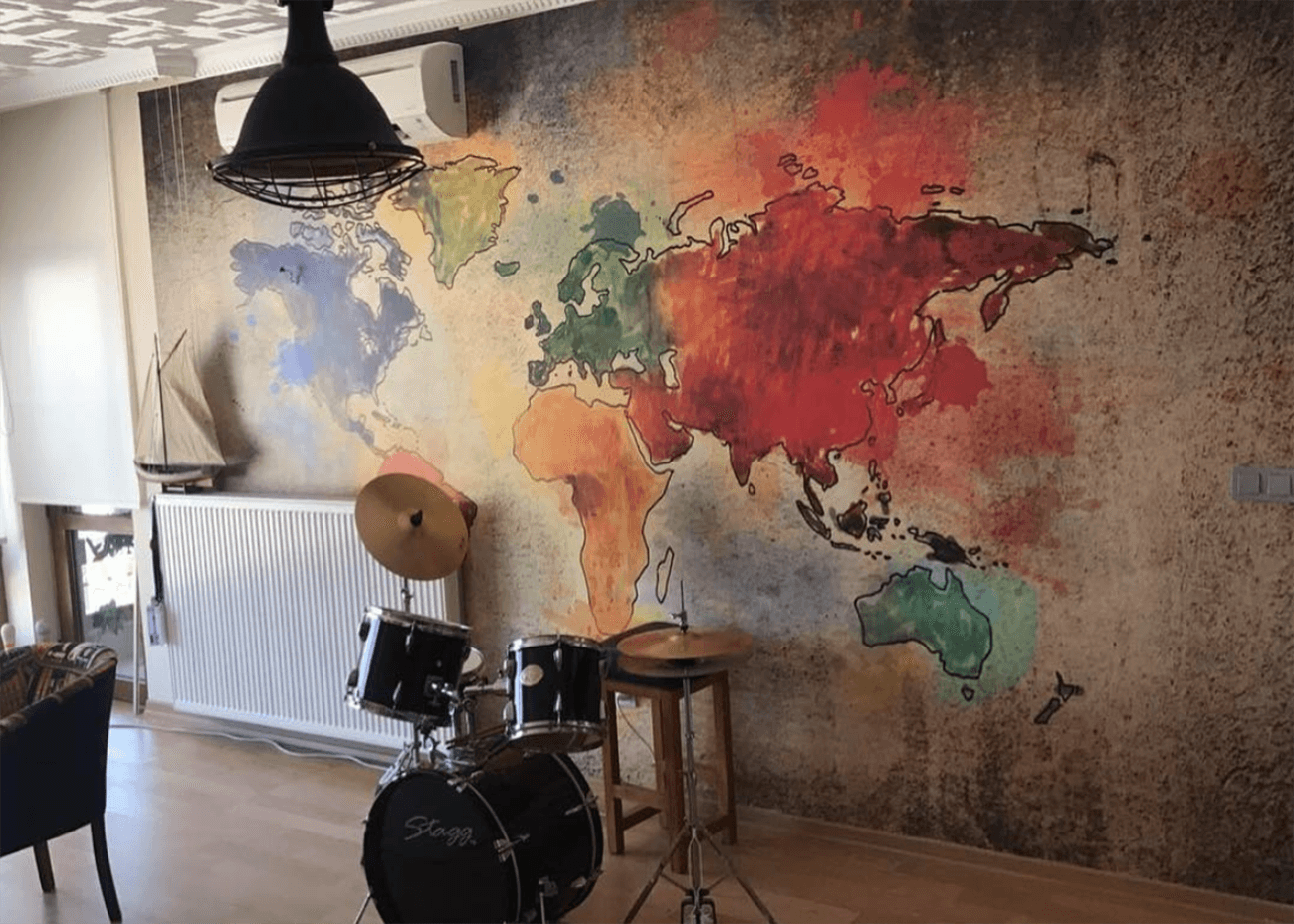 Papier peint pour salle de musique
